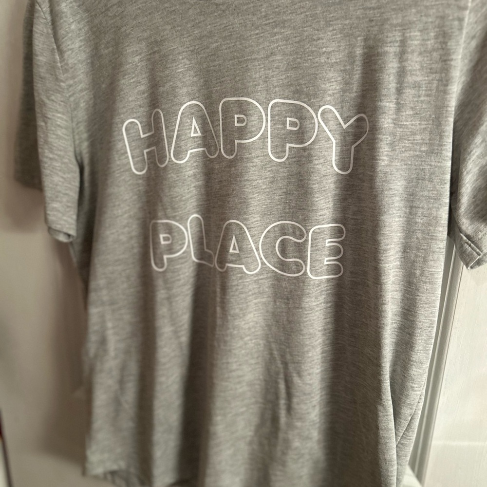 Gray 'Happy Place' Graphic Tee